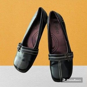 BP Bumper Ladies Shoes Heels Chocolate Brown 7.5 White Thread KIW101